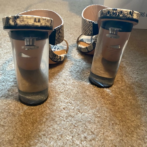 SCHUTZ Veridiana Transparent Column Heel Sandal 8 - Picture 10 of 13